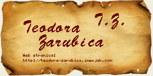 Teodora Zarubica vizit kartica
